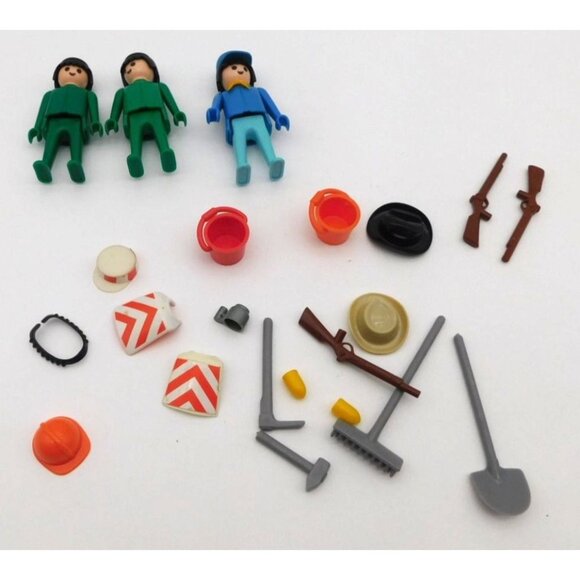 Lot of Vintage Schaper Playmobil Figures and Accessories Shovel Hats Calvary - Picture 1 of 6